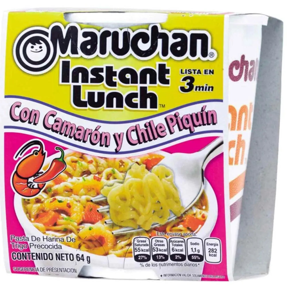 Maruchan Instant Lunch Con Camaron & Chile Piquin